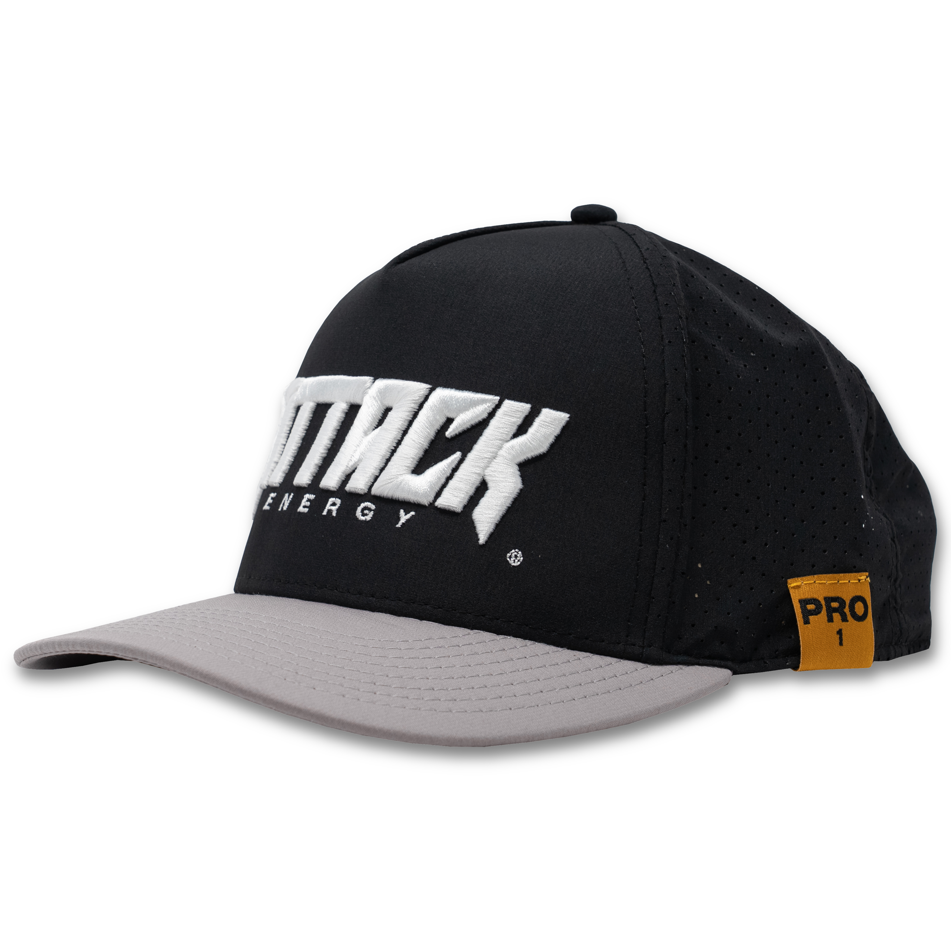 Black Attack Energy Pro Hat – 45 degree view
