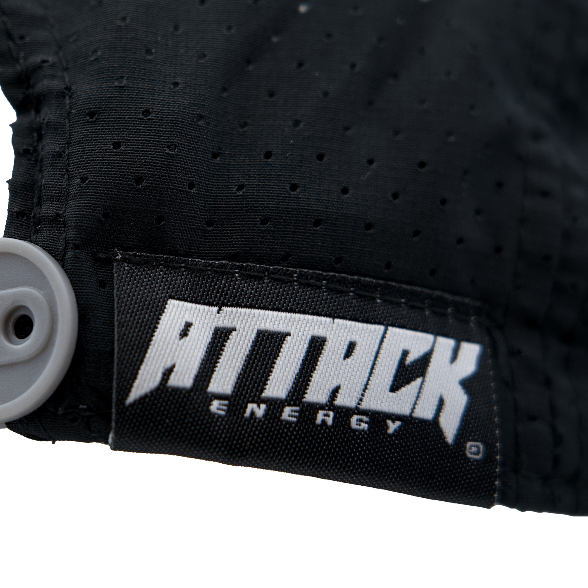 Black Attack Energy Pro Hat – back logo tag