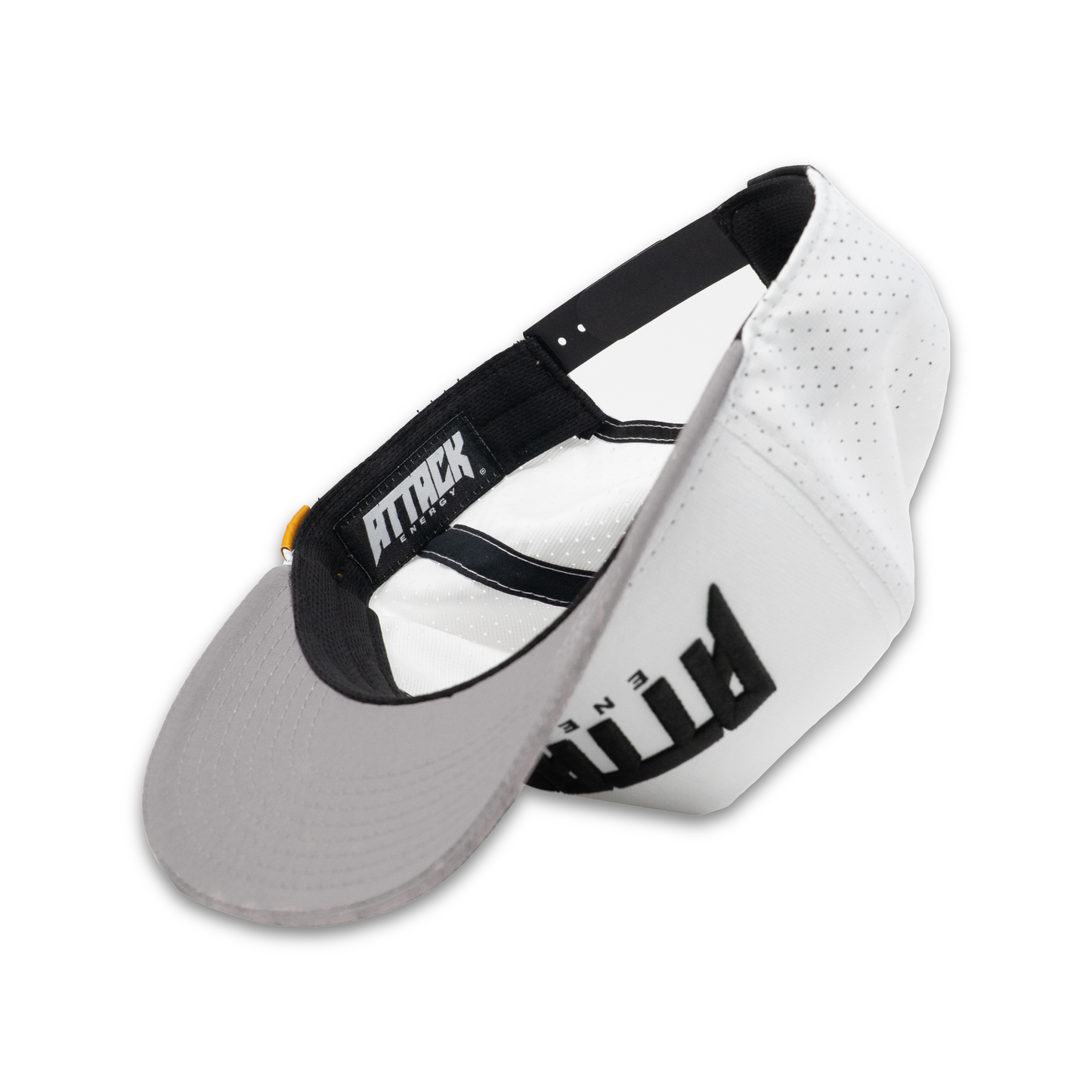 White Attack Energy Pro Hat – under view