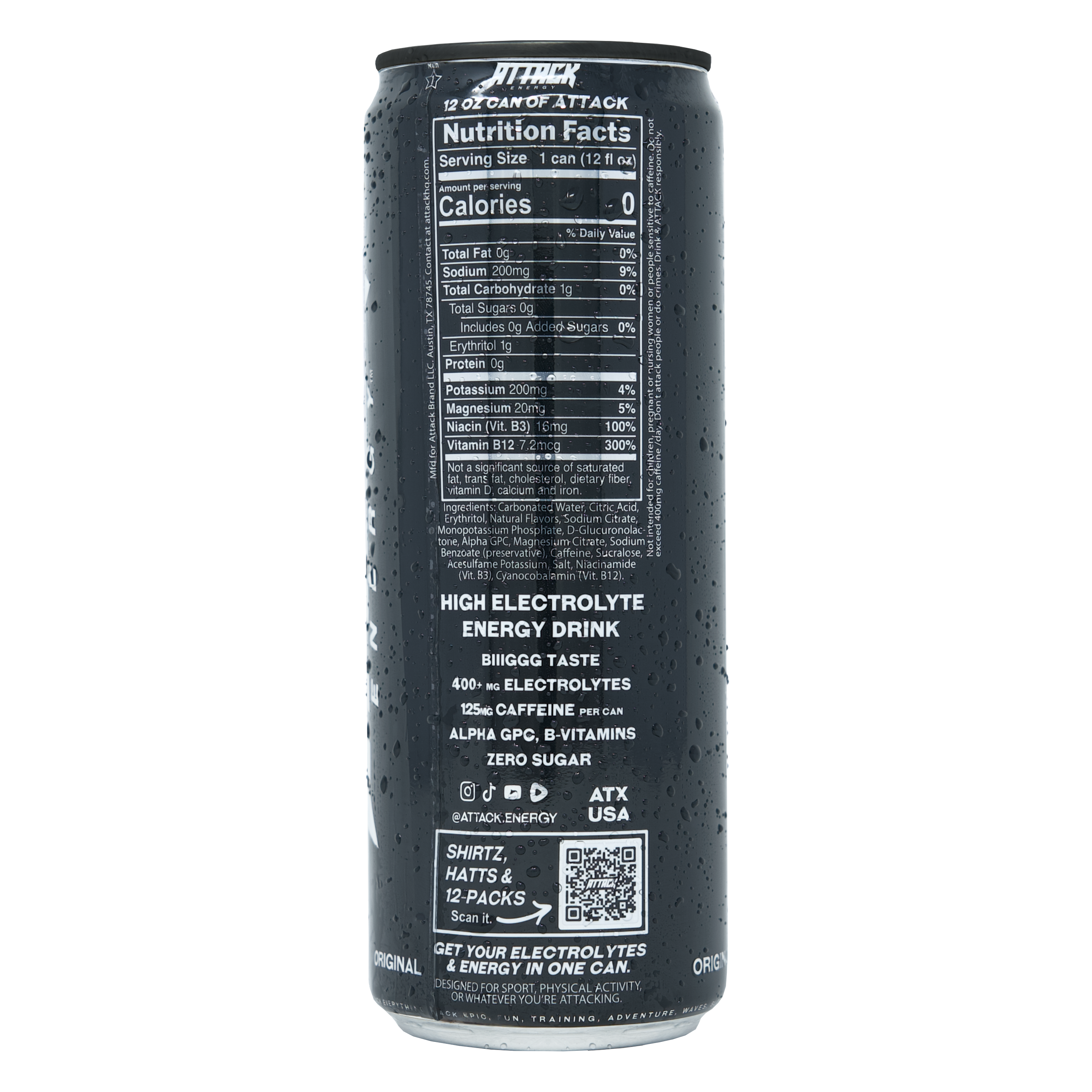 Attack Energy Can Original Nutrition Facts
