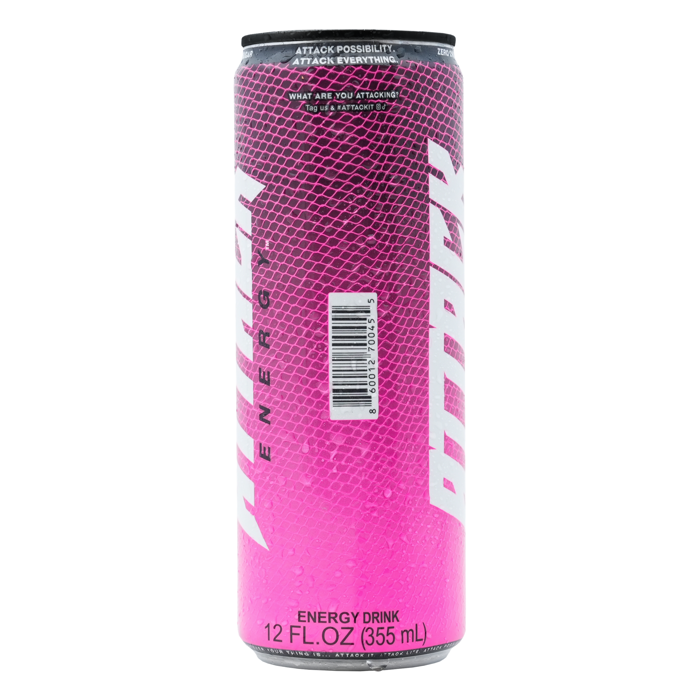 Attack Energy Can Pink Nasty Barcode
