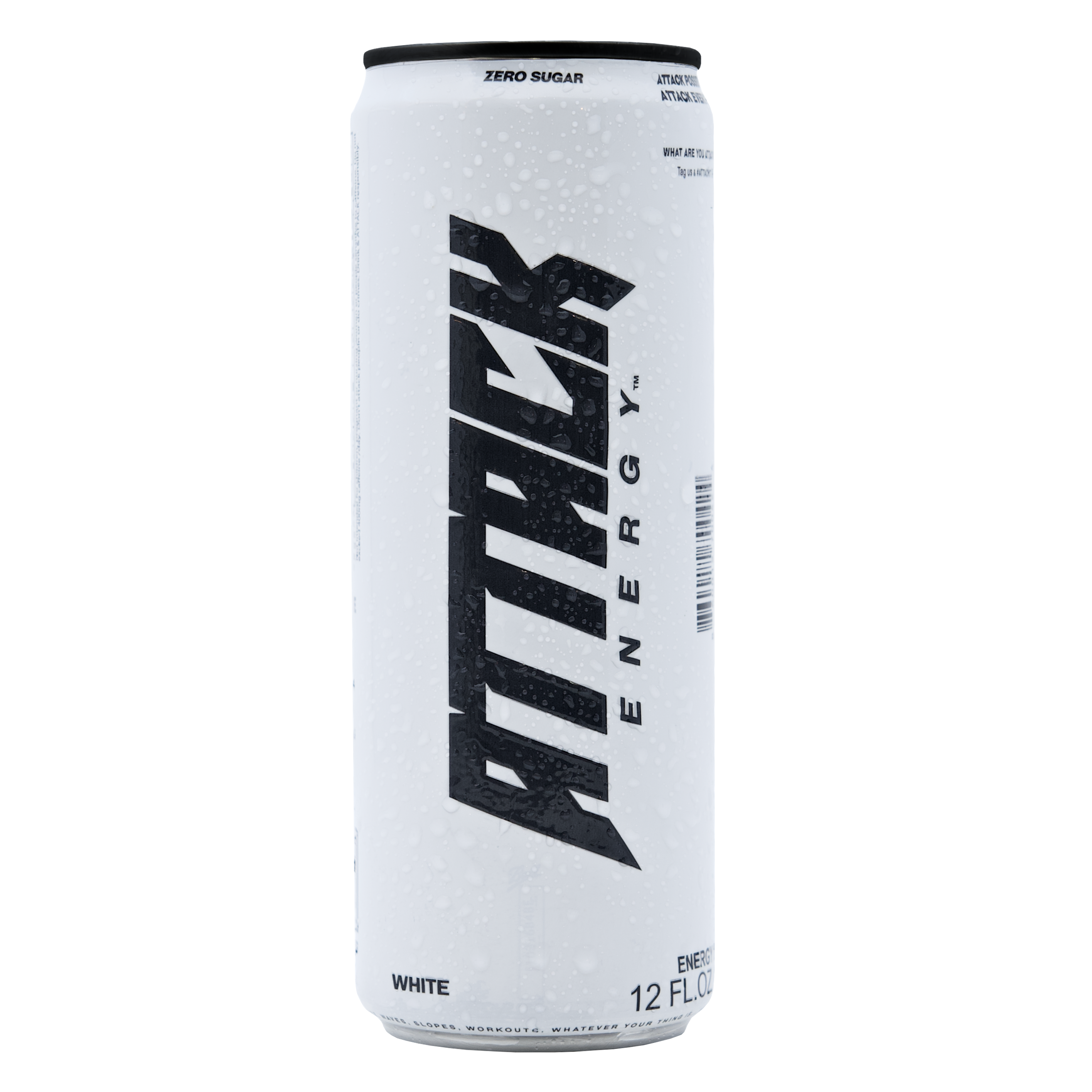Attack Energy Can White Front