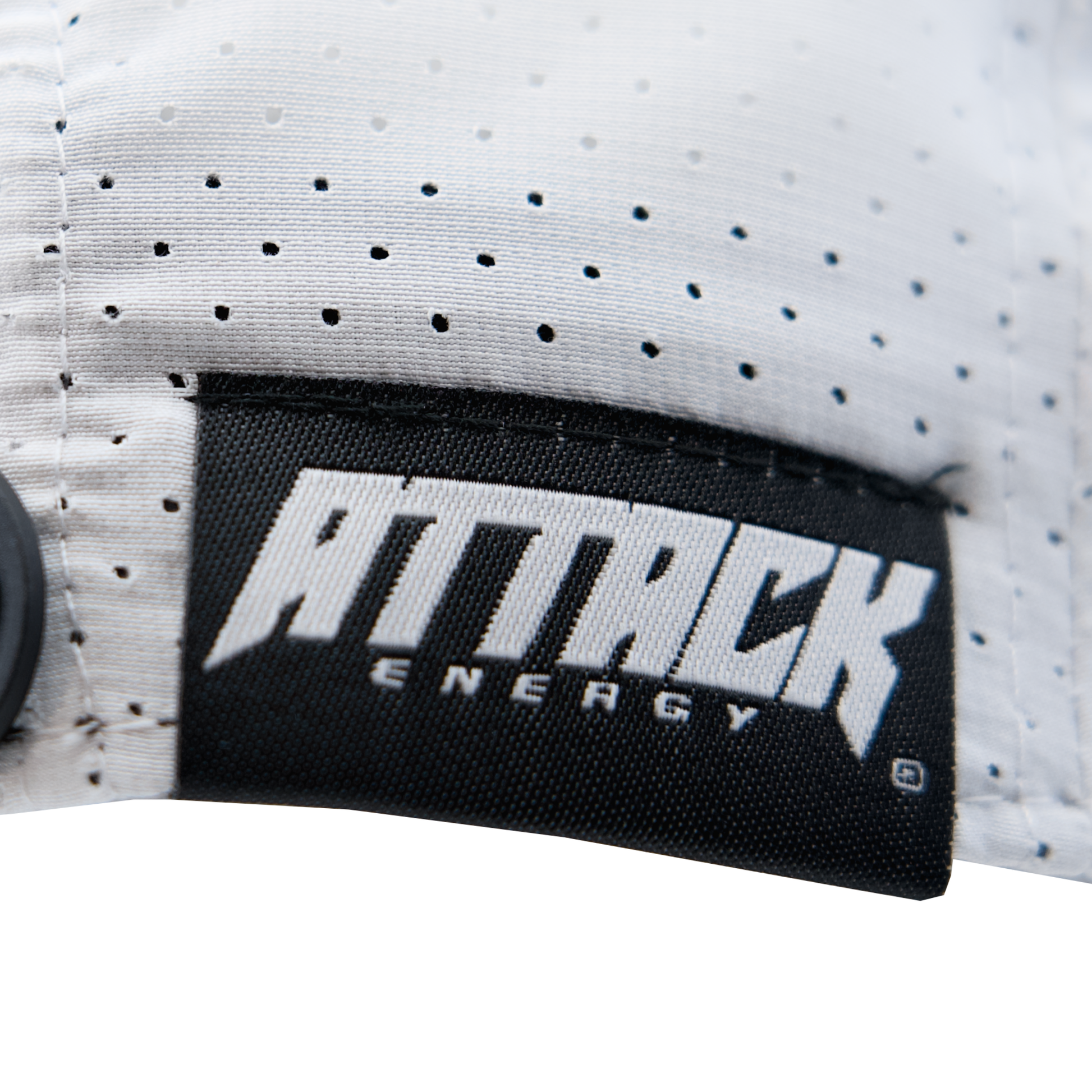 White Attack Energy Pro Hat – back tag