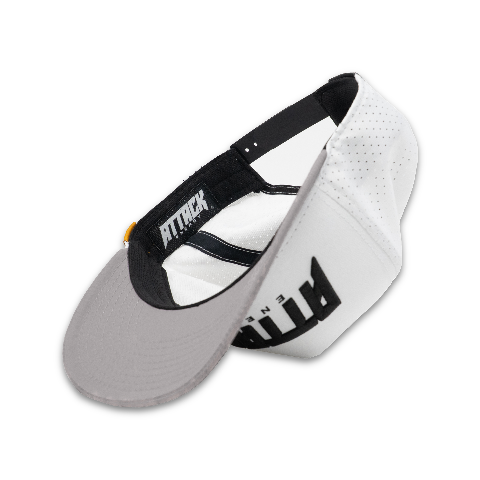 White Attack Energy Pro Hat – under view